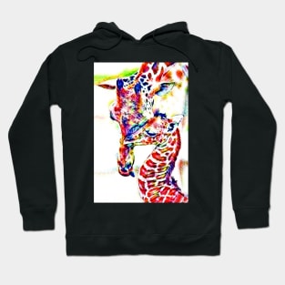 Colorful Unconditional Love Giraffe Hoodie